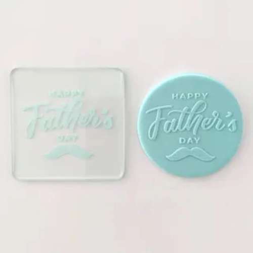 Happy Fathers Day Cookie Debosser Stamp